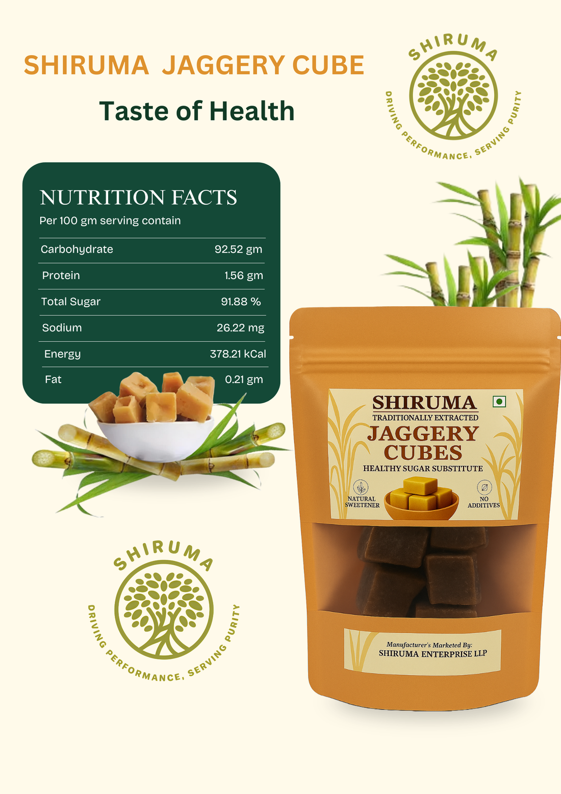 Shiruma FarmPure – Jaggery Cubes