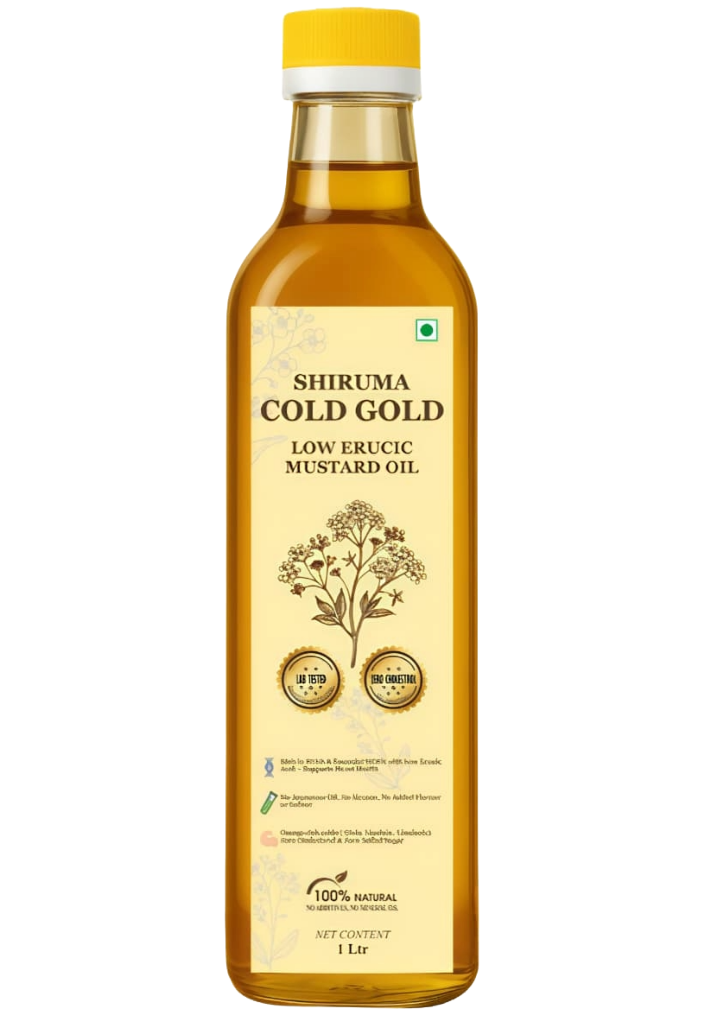 Shiruma FarmPure ColdGold – Low Erucic Mustard Oil