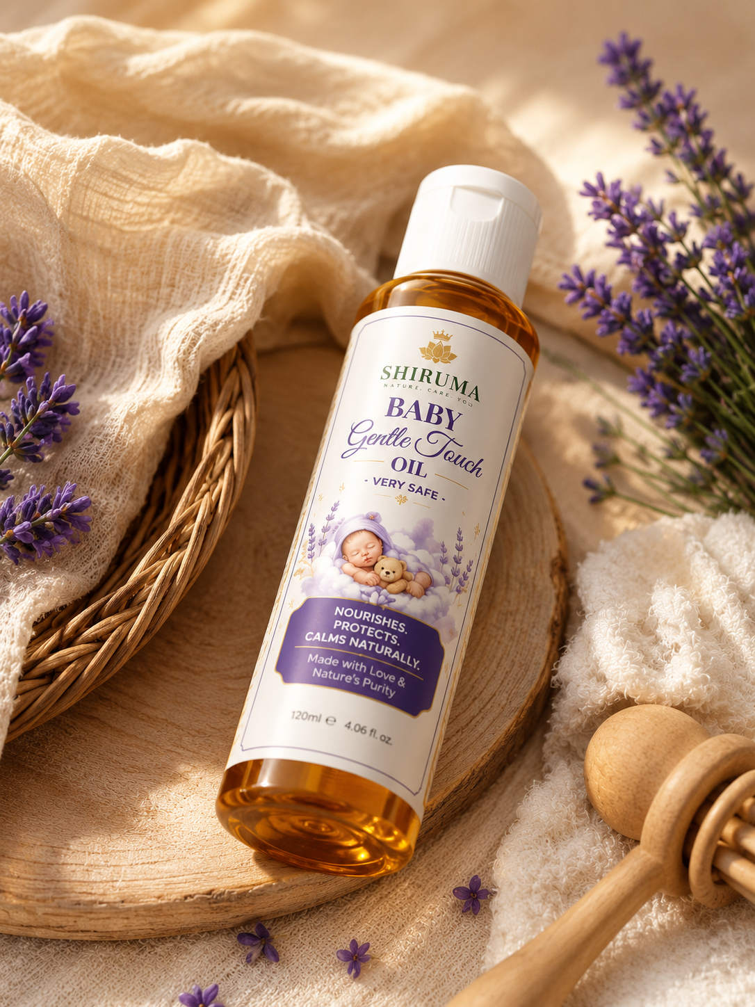 Shiruma Baby Gentle Touch Oil – Nourishes, Protects & Calms Naturally (120ml)
