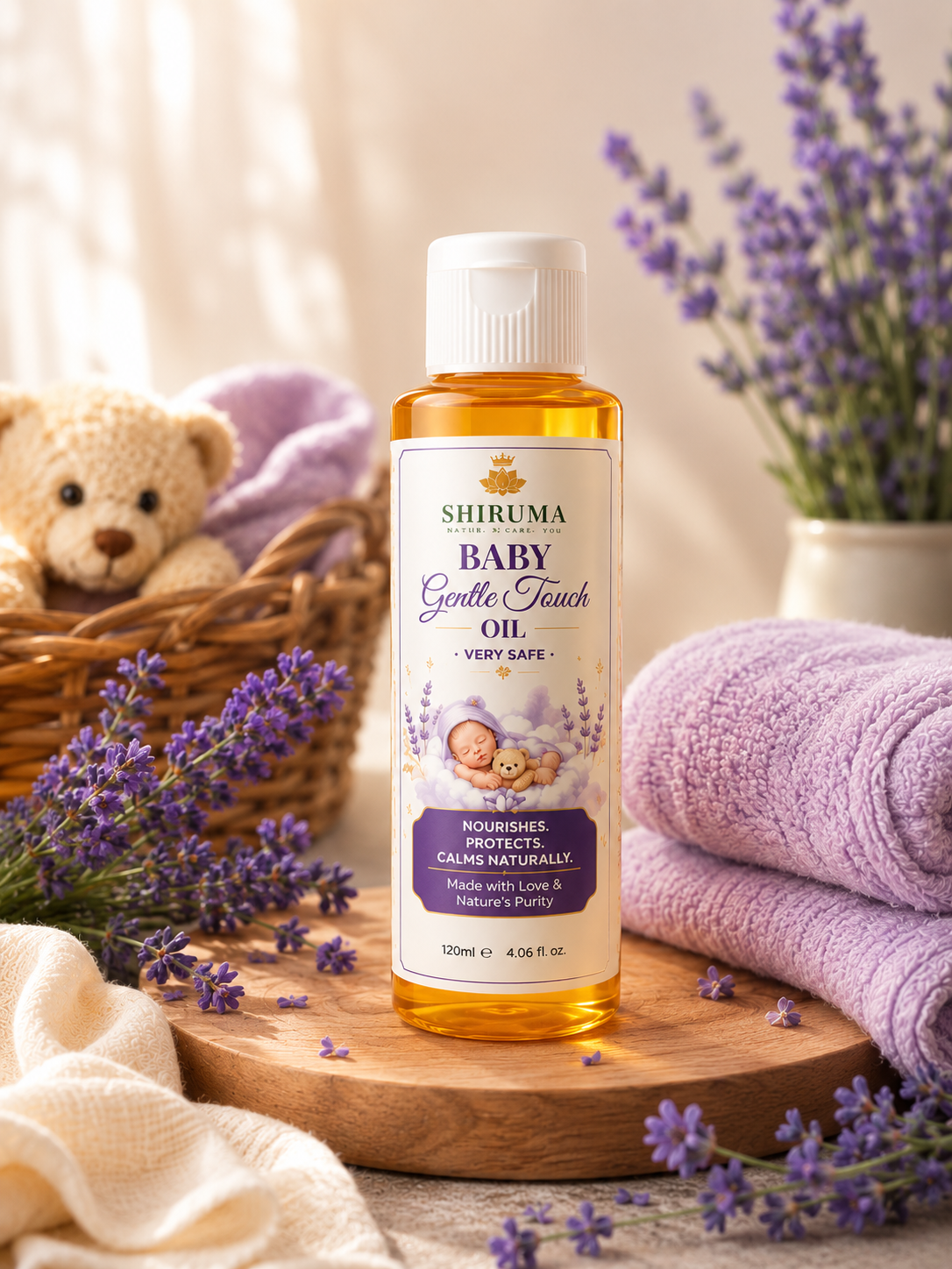 Shiruma Baby Gentle Touch Oil – Nourishes, Protects & Calms Naturally (120ml)